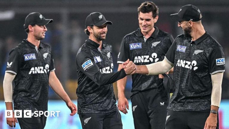 New Zealand seal first ODI series win in India with victory in Indore decider New Zealand players celebrate after winning the third one-day international against India to clinch the series