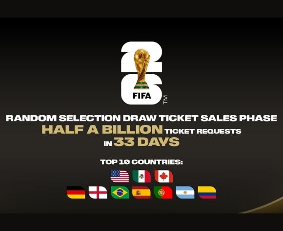 Over 500 million ticket requests submitted as FIFA World Cup 2026™ Random Selection Draw application period concludes