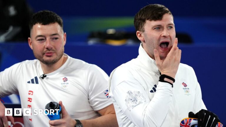 Winter Olympics 2026: GB curlers on brink of early exit after Canada defeat Hammy McMillan and Bruce Mouat of Team GB