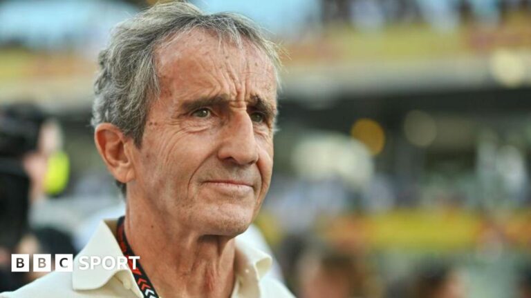 Alain Prost pictured at the Abu Dhabi Grand Prix in December 2024