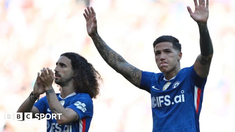 Marc Cucurella & Enzo Fernandez at the final whistle on Sunday