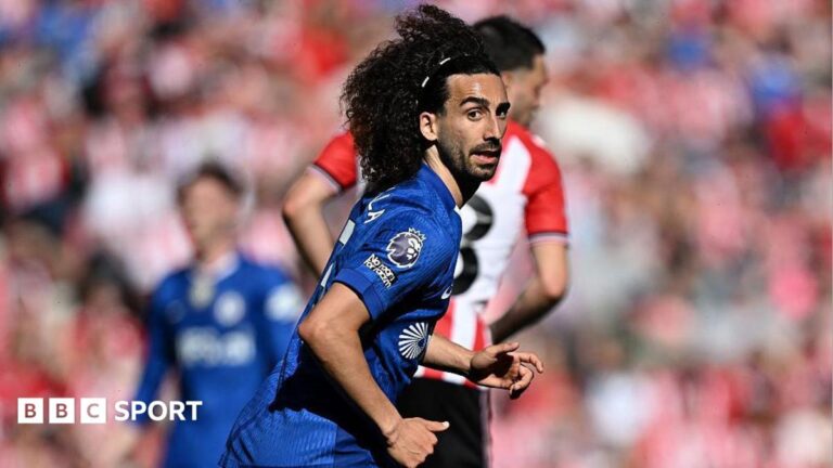 Real Madrid announce £51.8m deal for Chelsea’s Marc Cucurella Marc Cucurella running and turning towards the camera