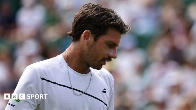 Wimbledon 2026 results: Cameron Norrie among nine Britons to lose on first day Cameron Norrie looks down during his first-round match at Wimbledon