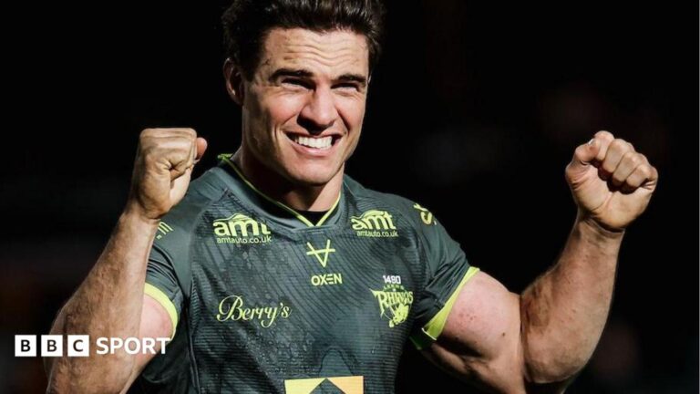 Catalans Dragons 6-28 Leeds Rhinos: Brodie Croft grabs treble in Super League leaders’ victory Brodie Croft pictured celebrating a try earlier in the 2026 season