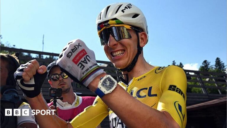 Tour de France results: Tadej Pogacar wins stage on Bastille Day to stretch lead Tadej Pogacar celebrates after winning stage 10 of the 2026 Tour de France