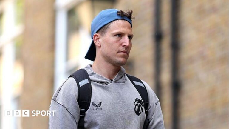 Derbyshire Police investigate alleged assault during Brydon Carse incident Brydon Carse, wearing a grey hoodie and backwards blue cap