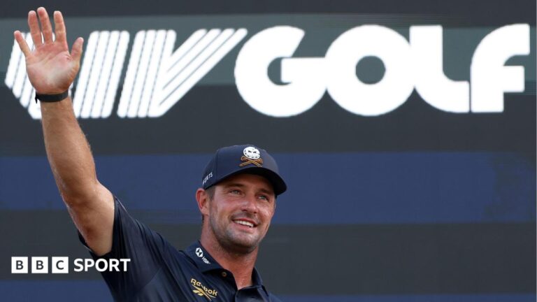 LIV Golf: What does the future hold without Saudi Arabian investment? A picture of the LIV Golf logo on a flag