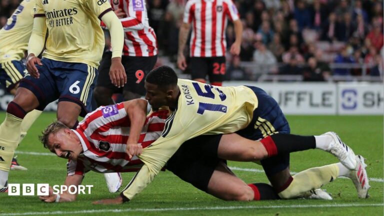 Arsenal to contact Pro Ref over Ezri Konsa penalty incident Bruno Guimaraes and Mikel Arteta
