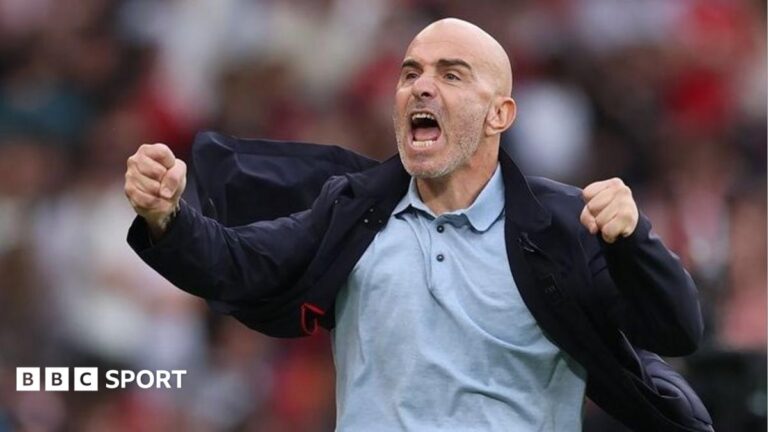 Enzo Maresca: How Man City manager is tackling the toughest job in football Enzo Maresca celebrating with clenched fists
