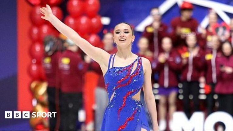 Russian figure skater Kamila Valieva stripped of neutral athlete status Kamila Valieva salutes the crowd after performing at the Channel One Figure Skating Cup in 2026