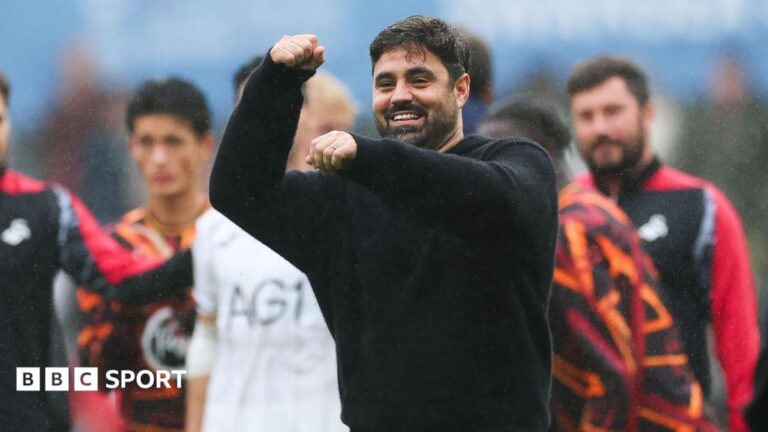 Vitor Matos: Swansea City have shown they can beat any Championship opponent Vitor Matos celebrates after Swansea's victory over Burnley