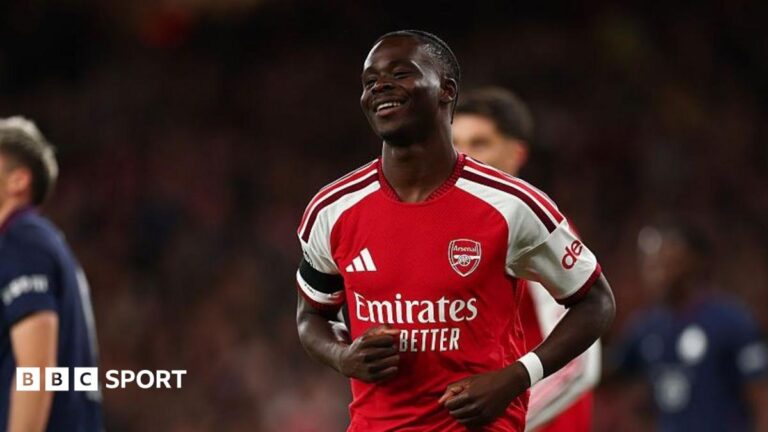 Arsenal 3-0 Lille: Bukayo Saka responds to challenge as fringe players have mixed night Bukayo Saka